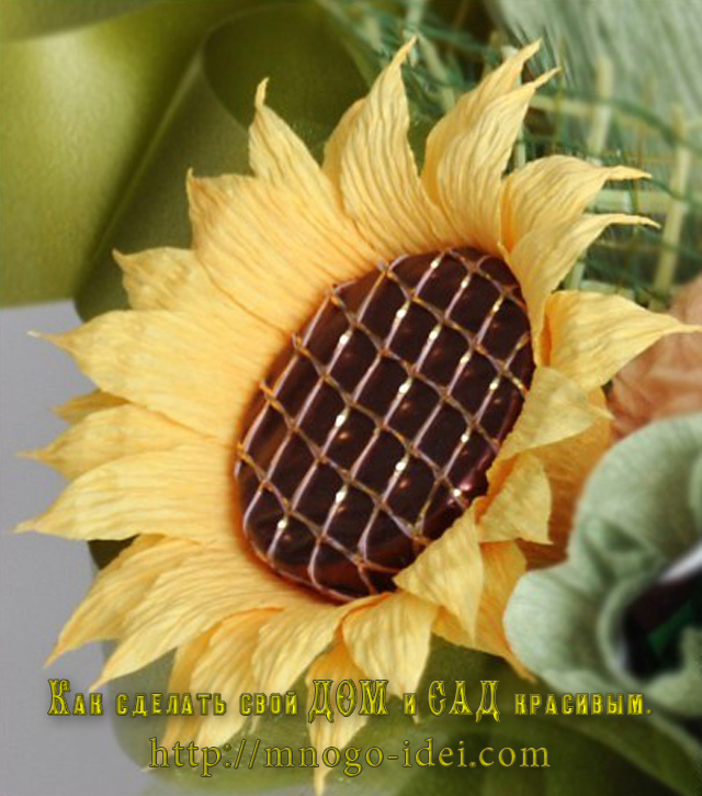 Подсолнух из конфет Подсолнух из конфет