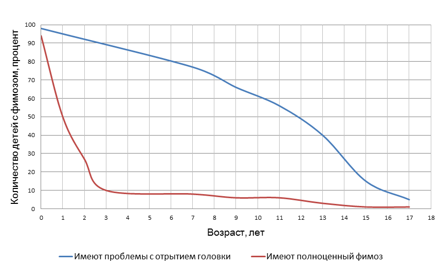 Что делать если не открывается головка члена. Фимоз первой степени в 16 лет.