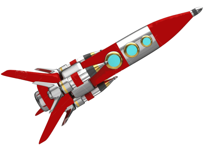 Картинка ракета на белом фоне