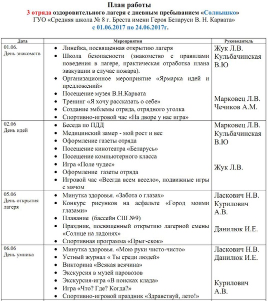 Школьный лагерь план мероприятий. План мероприятий летнего лагеря дневного пребывания. План тематического дня в лагере. План мероприятий на день в лагере. План оздоровительного лагеря.