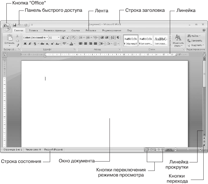 Какие элементы содержит окно программы microsoft. Окно программы. экранный интерфейс программы ms word. строка заголовка программы.
