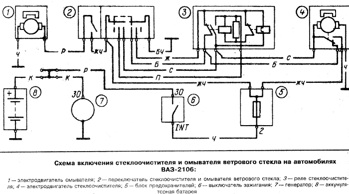 Реле дворников ваз 2101 схема подключения