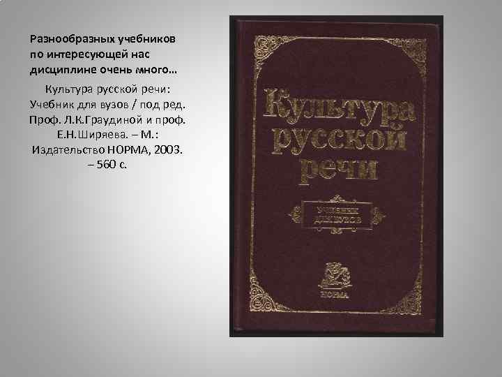 Книга речь читать. Культура русской речи / под ред. Граудиной и Ширяева. Е Н Ширяев культура речи. Культура русской речи Граудина Ширяев. Культура русской речи учебник для вузов.