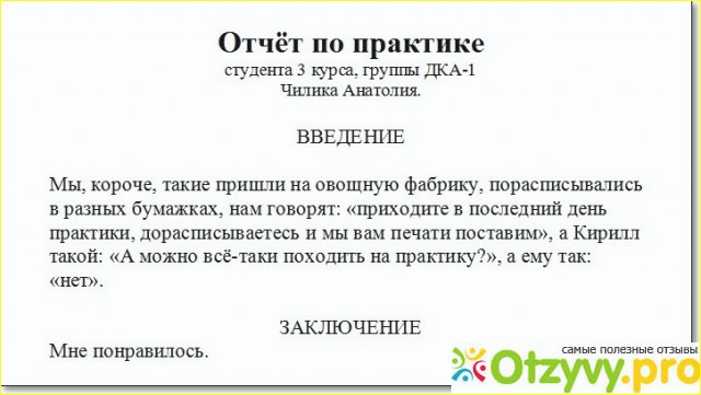 Текстовый отчет по практике