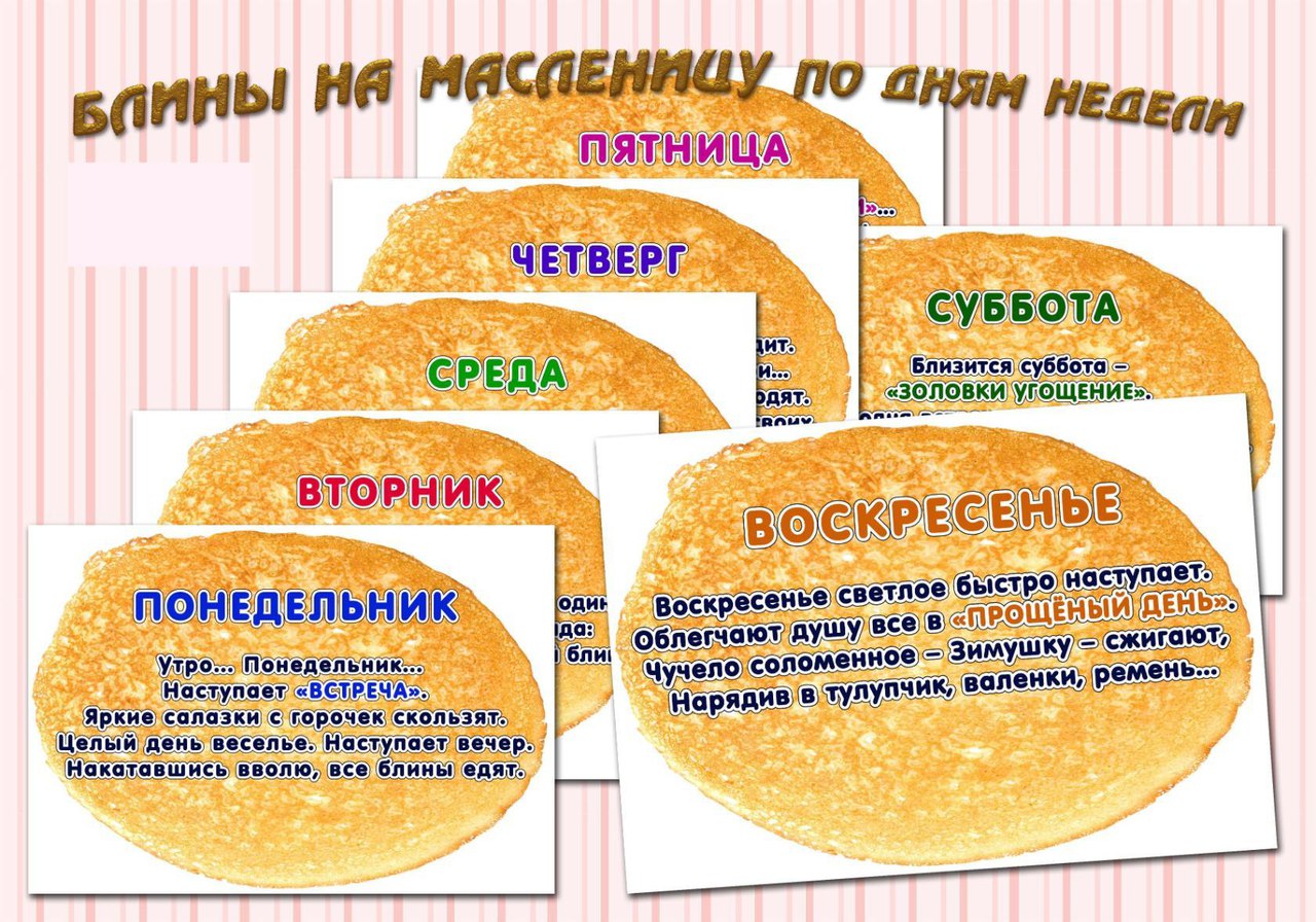 масленица день недели название