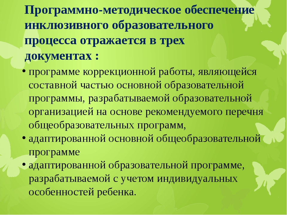 Обеспечение ребенка общим образованием. Программное методическое обеспечение. Методическое обеспечение инклюзивного образования. Учебно-методическое обеспечение образовательного процесса. Программно методическое обеспечение инклюзивного образования.