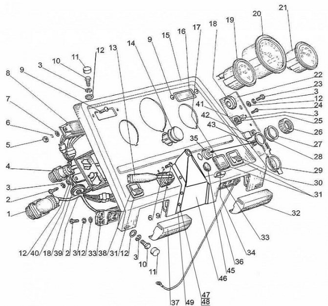 Электросхема МТЗ-82: электрооборудования МТЗ-80, цветная схема ...