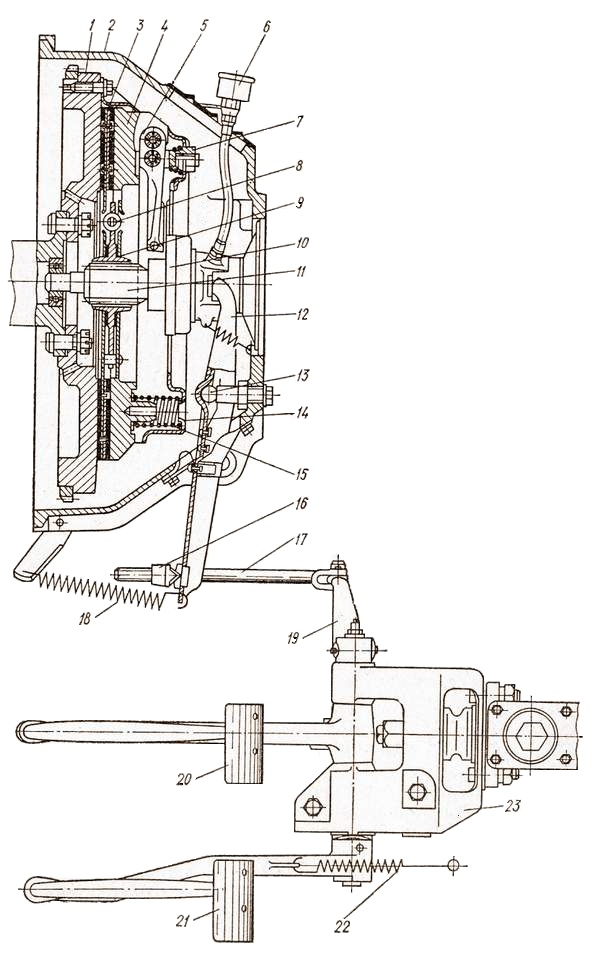 Сцепление газ 3307 чертеж