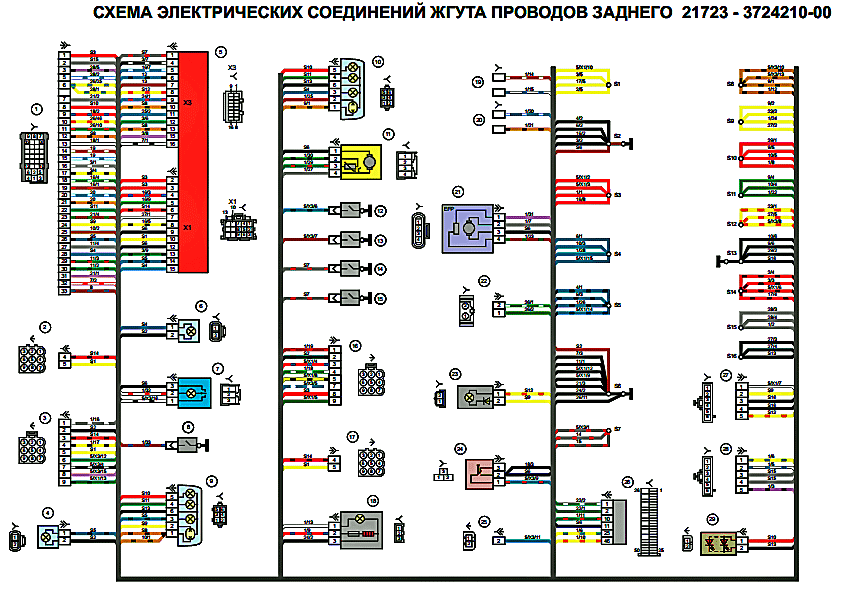 Жгут 2217 3761581 схема подключения