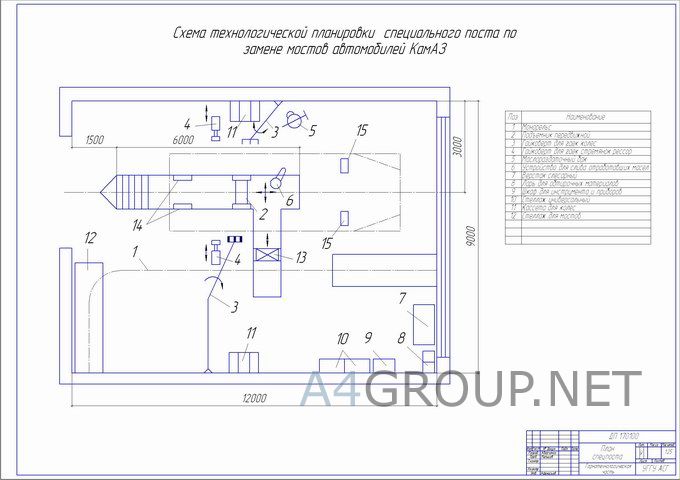 Газ 3307 технологическая карта