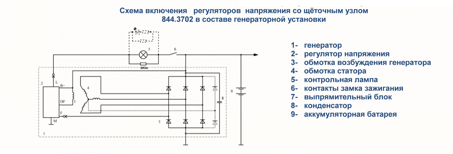 Регулятор генератора схема подключения