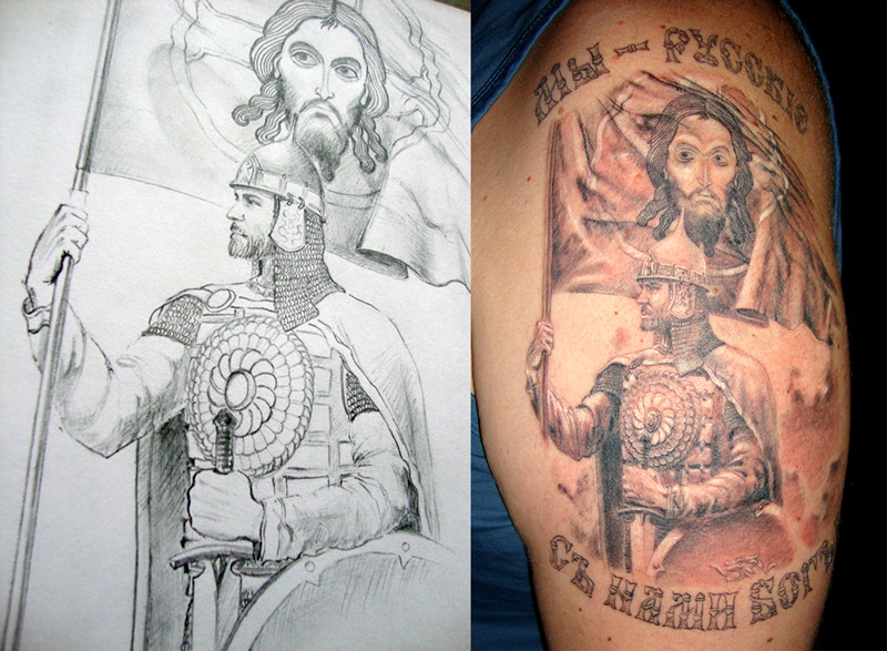 Татуировки православных воинов Александр Невский