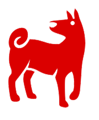 Знак зодиака собака года. Год красной собаки. Значок собака красный. Собака знак зодиака по китайскому. Знак @собака в древности.