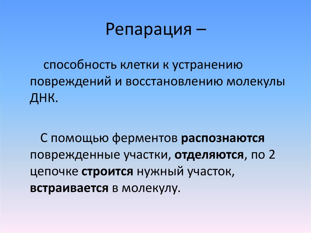 Что такое репарация. Репарация. Репарация понятие. Репарации генетического материала. Репарация это кратко.