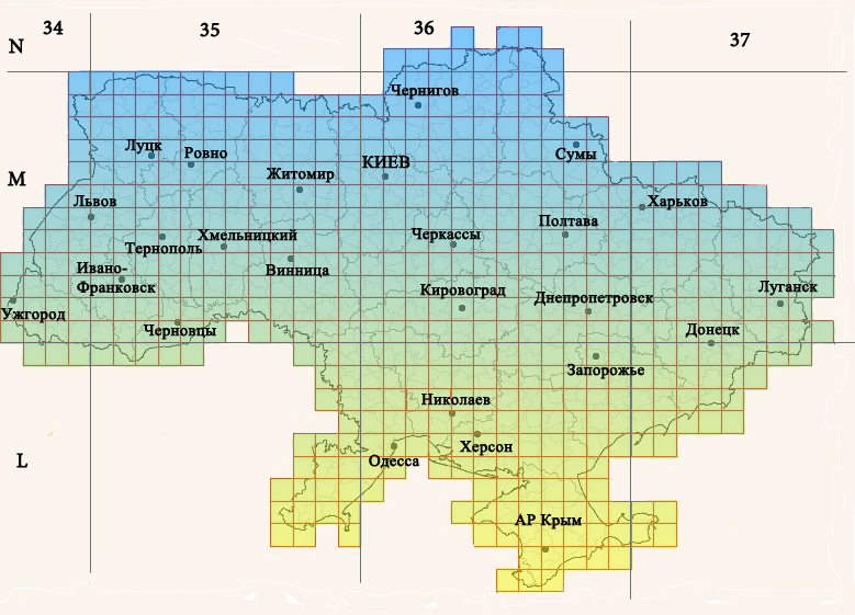 Топографическая карта украины генштаб