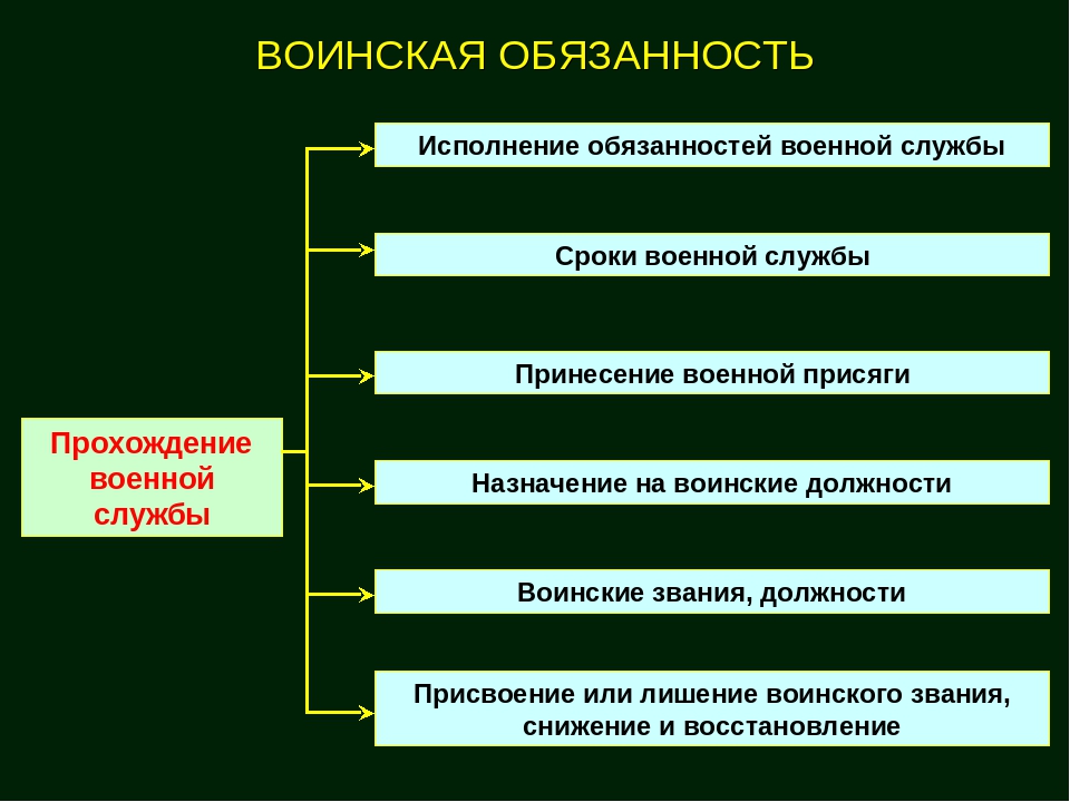 Воинская обязанность и военная служба в рф план егэ