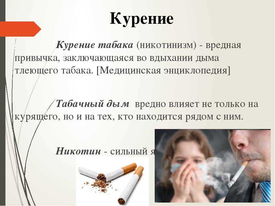 Презентация про курение для студентов