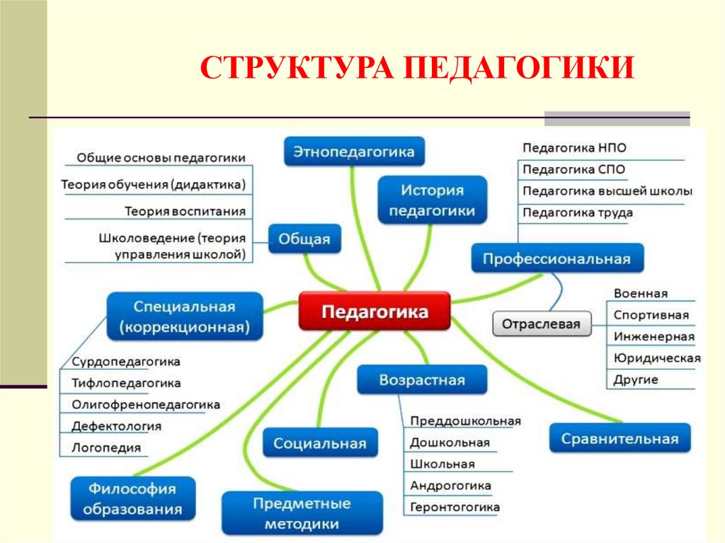 Схема специальной педагогики с другими науками схема