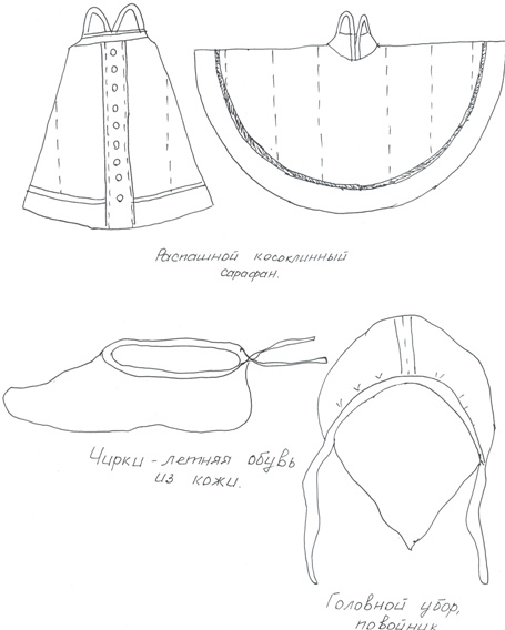Как нарисовать кокошник и сарафан