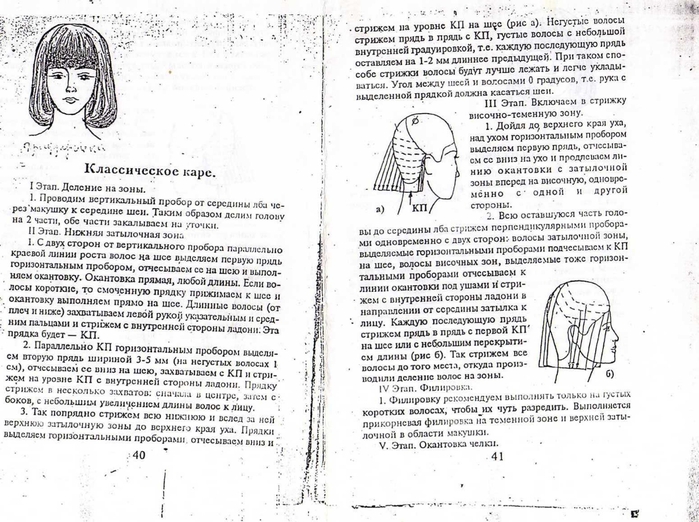 Схема Стрижки Каре