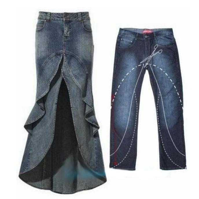 Перешить джинсы. Старые джинсы. Новая одежда из старых джинсов. Вторая жизнь старых джинсов. Что можно сделать из брюк.