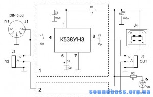 Ba3308 микрофонный усилитель схема